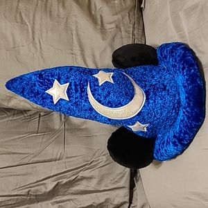 Disney Parks Mickey Mouse Fantasia Wizard Sorcerer Plush Hat w/ Ears Adult Size